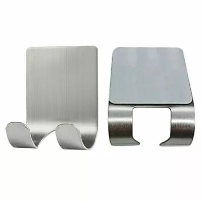 £4.99 • Buy Stainless Steel Razor Holder Towel Hook Self Adhesive Bathroom Organizer Bracket
