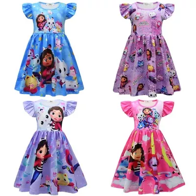 $20.99 • Buy Kids Girls Dollhouse Cartoon Costume Dress Princess Skirt Party Fancy Wear Gifts