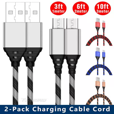 2-Pack 3/6/10FT Micro USB Fast Charging Cable For Moto G5/G6 Play/G8 Power Lite • $8.99