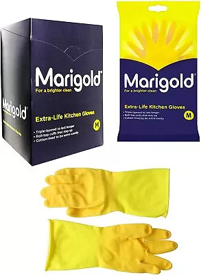 6 PACK  Marigold Extra Life Gloves Kitchen All Sizes FULL BOX • £17.99