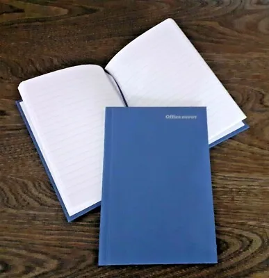 2x NEW QUALITY A6 CASEBOUND HARD COVER HARDBACK BLUE NOTE BOOK 160 PAGES RULED. • £3.45