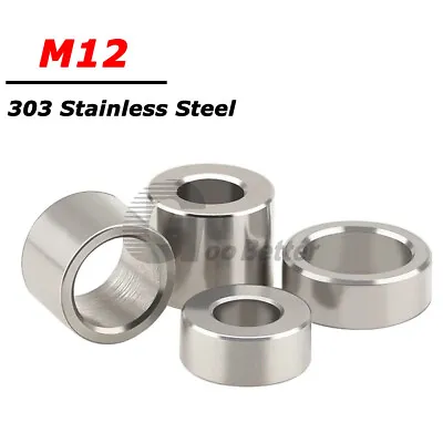 M12 Stainless Steel Spacers Standoff Round Unthreaded Bushing Sleeve Washers • $6.19
