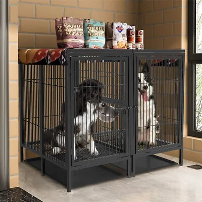 £28.91 • Buy Jumbo XXL Large Dog Cage Heavy Duty Pet Playpen Crate Kennel With Tray & Divider