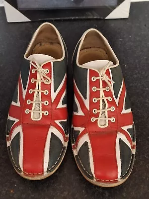 Mans Union Jack Mod Shoes Size 10 • £29