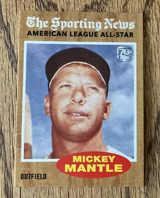 2021 Topps X MICKEY MANTLE Collection Reprint Card 28 Sporting News AL All-Star • $3.95