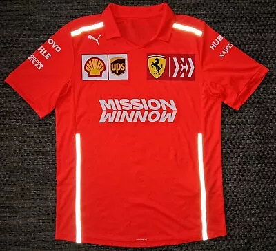 Official Ferrari 2019 Team Issue Mission Set Up Visibility Pit F1 Crew Shirt • $246.62