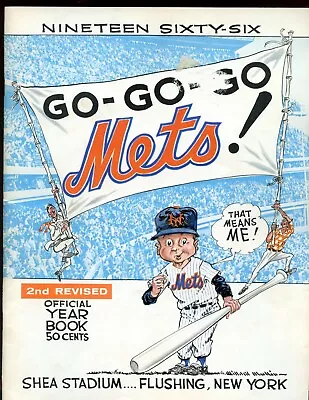 1966 New York Mets 2nd Revised Yearbook VG/EX • $75