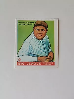 1977 Dover Reprint Goudey Big League Gum #181 Babe Ruth • $1.25
