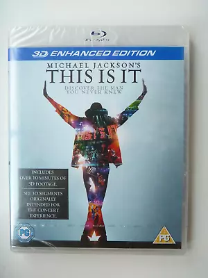 Michael Jackson's This Is It (Blu-ray 2010) Enhanced 3D Edition New & Sealed • £8.65