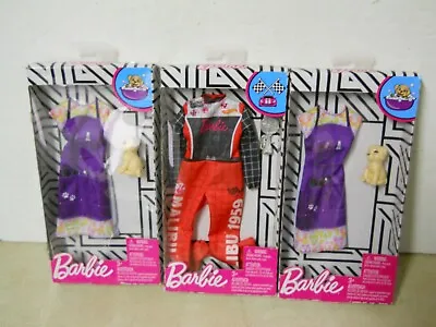 X3 New Barbie Clothes Pet Shop Groomer W/ Dog & Race Car Driver Malibu 1959 NOS • $16.95