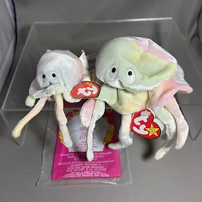 Ty Goochy Jellyfish Beanie Babies 1998 And 2000 McDonald’s Mini Baby Plush Toys • $8.99