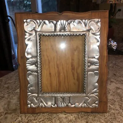 RARE Vtg Silver & Carved Wood REGALOS FRANCIS Picture Frame Hand Made In Mexico • $199.95