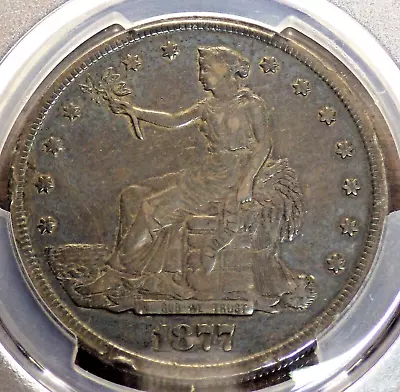 1877-S Trade Silver Dollar PCGS Graded XF Details Scratch???? • $375