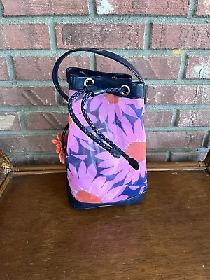 Vera Bradley Mesh Drawstring Bag Tote Pink Sunflower Loves Me Pattern • $19.99