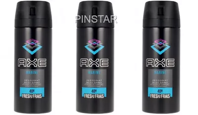 £12.95 • Buy Axe Marine Deodorant For Men Body Spray Lynx 150ml X 3