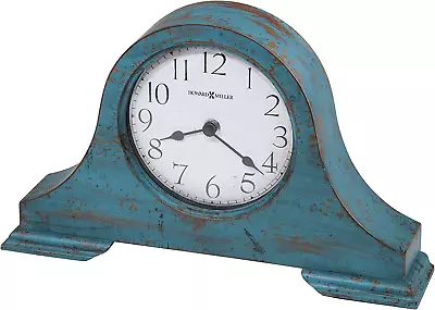 Tamson Mantel Clock 635-181 – Worn Teal Blue Finish Vintage Wooden Design • $150