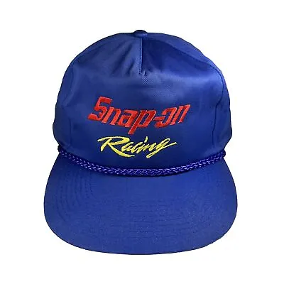 Vintage Snap-on Racing Royal Blue Snapback Hat Cap W/ Rope Attractive Headwear • $28