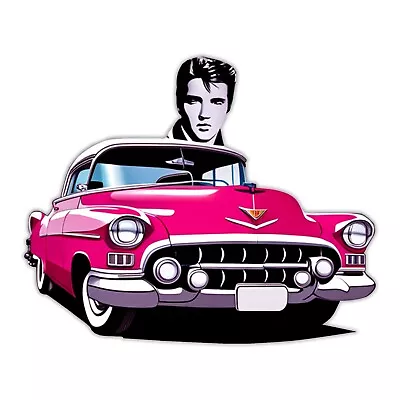 £24.57 • Buy Elvis Presley Pink Cadillac Sticker King Of Rock Roll Dance Hips Music Decal