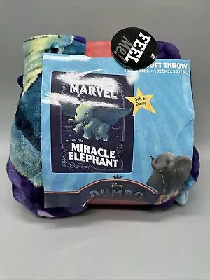 Northwest Disney Dumbo Silky Soft Throw Blanket Miracle Elephant 40  X 50  NEW • £21.20