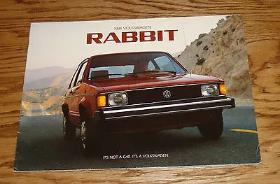Original 1984 Volkswagen VW Rabbit Sales Brochure 84 L GL GTI Convertible • $13.50