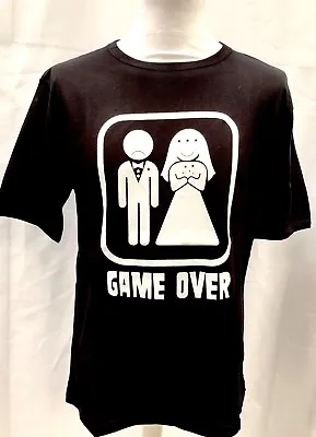 Wedding Stag Bachelor Party Joke Gift 'Game Over' T-shirt  S M L XL (CHECK SIZE) • £10