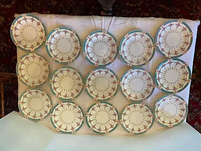 Antique China Minton Persian Rose Set Of 15 Lunch Plates 9” England Mintons • $799.99