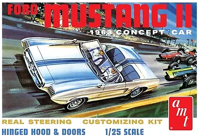 AMT 1963 Ford Mustang II Concept Car Plastic Model Kit 1:25 – AMT1369 • $19