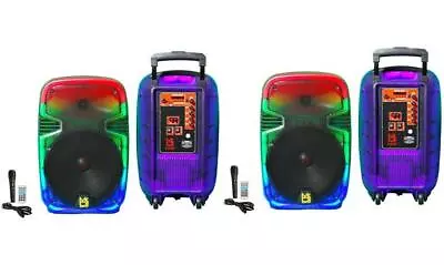 2 MR DJ PL12FLAME 12  Portable Translucent Bluetooth Speaker • $249.99