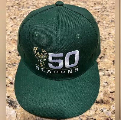 Milwaukee Bucks 50 Seasons NBA Green Snapback Hat Basketball Cap • $9.99