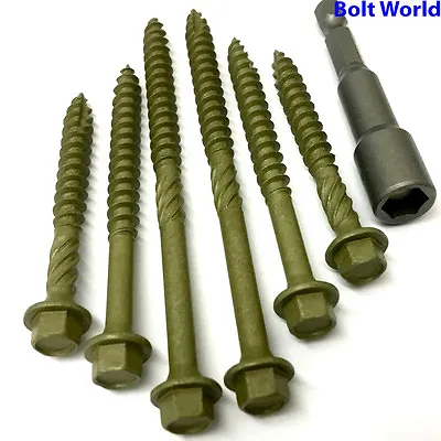 Hex Head Landscape Screw Sleeper Decking Fixing Timberfix In-dex Type Garden • £6.49