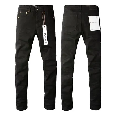 Purple Brand Men Personality Fashion Splash-Ink Jeans Black New A • $45.99