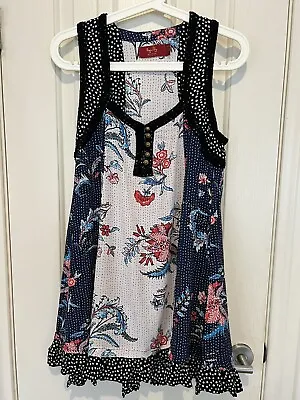 $39 • Buy Tigerlily Mini Dress Size 6 Multicoloured Rayon Floral Pattern Viscose Button