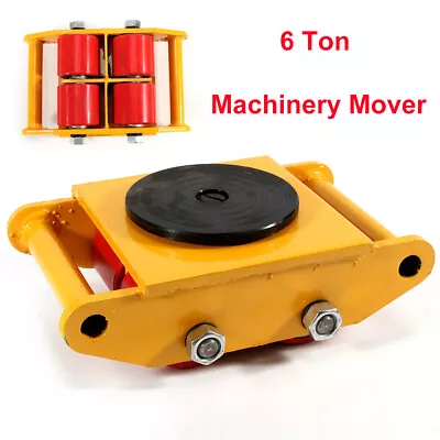 6 T Machinery Mover Heavy Machine 360°Rotation Dolly Moving Equipment 13200lbs • $30.40