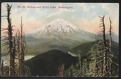 Mt Saint Helen And Spirit Lake Washington Vintage Postcard. Mailed In 1911 • $7.77