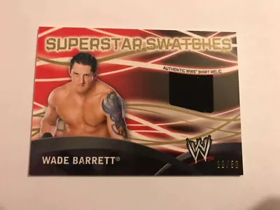 Wade Barrett From 2011 Topps Superstar Swatches Authentic Shirt Relic Gold 29/50 • $26.58