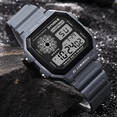 Waterproof Digital Sports Mens Watch Military Tactical LED Backlight Wristwatch  • $8.89