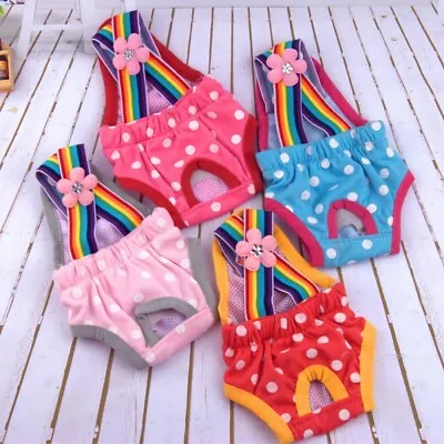 Washable Female Pet Dog Cat Nappy Diaper Physiological Pants Panties Underwear • $12.21