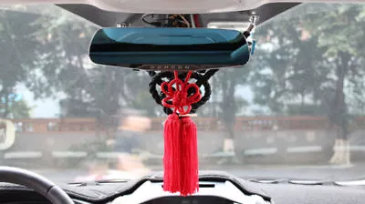 A Set Black Kin Rope & Red Chinese Knot For Car Rearview Mirror Charms Vip Gift • $37.99