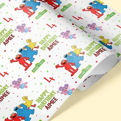 SESAME STREET Personalised Wrapping Paper / Add Name / Elmo Wrapping Paper • £3.25