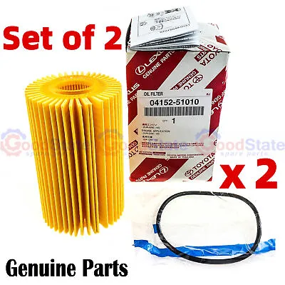 Genuine Toyota LandCruiser VDJ79 1VD 4.5 Diesel V8 Oil Filter With Gasket Set X2 • $62.37