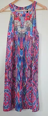 Size 18 ~ Bright Tribal ~ Short Length Dress ~ Nwt ~ Crossroads ~ Rrp $59.95 • $19