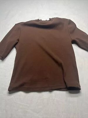 Zara Short Sleeve Brown Ribbed Top • $5.50