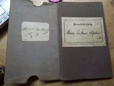 Pre Ww1 Auswes I1863 German Soldier Service Book  Moser Los.maria Entriesto 1884 • $39.99