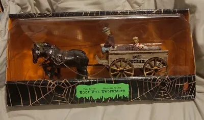 LEMAX Spooky Town BOOT HILL UNDERTAKER  Retired HALLOWEEN Horse Drawn Hearse  • $57