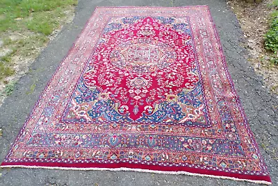 Vintage Oriental Bijar Carpet Beautiful Jewel Tone Color   9'6  X 6'4  • $450