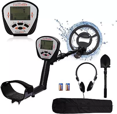 High Accuracy Metal Detector Kit W/Display Waterproof Search Coil Headphone Bag • $83.59