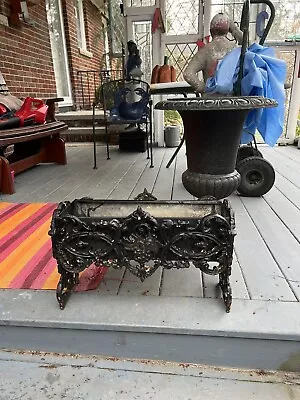 Vintage Cast Iron Box  Planter Garden Landscaping Deck Architecture SHIPS • $425