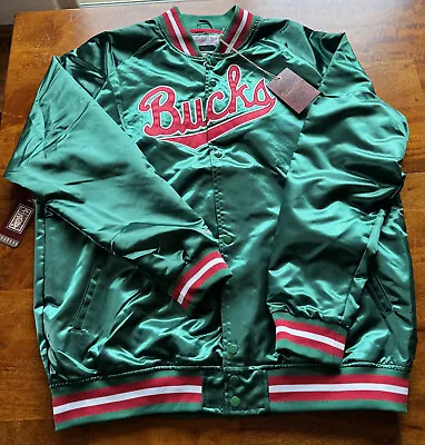 Milwaukee Bucks Mitchell & Ness Retro Satin Jacket - XXL New With Tags! • $89