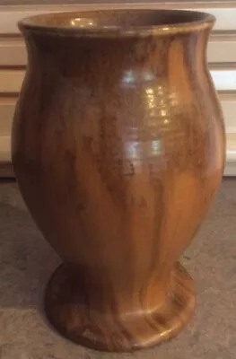 MICHAEL ANDERSEN POTTERY :: MCM 4 3/4” CABINET VASE Mottled Brown Glaze DENMARK • $44.99