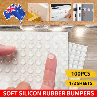 $3.45 • Buy Self Adhesive Clear Rubber Feet Bumper Dots Door Cabinet Bumper Buffer Stop Pad